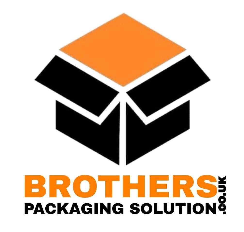 "Logo of Brothers Packaging Solution featuring an open orange and black box design above bold orange and black text, projecting professionalism."