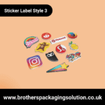 Group of stickers on a table